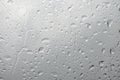 Picture Inside water rain drops on car window glass