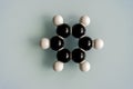 Isolated molecular model of Benzene Royalty Free Stock Photo