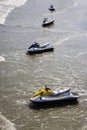 Jet skis at Folly Beach in Charleston South Carolina