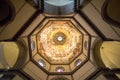 Picture of the Judgment Day on the ceiling of dome in Santa Mari