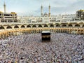 Picture of ka'bah in Masjidil Haram Makkah Saudi Arabia during hajj season Royalty Free Stock Photo