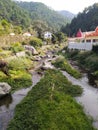 Indian kumaon nature wallpaper with water floating in between Royalty Free Stock Photo