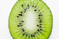 This picture is a kiwifruit on white background