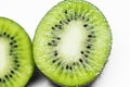 This picture is a kiwifruit on white background