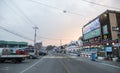 A sunset picture of a small korean coastal town.