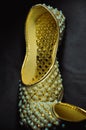 Punjabi golden shoes Royalty Free Stock Photo