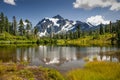 Picture Lake, Mt. Baker-Snoqualmie National Forest. Royalty Free Stock Photo