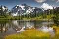 Picture Lake, Mt. Baker-Snoqualmie National Forest. Royalty Free Stock Photo