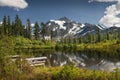 Picture Lake, Mt. Baker-Snoqualmie National Forest. Royalty Free Stock Photo