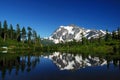 Picture lake and mt shuksan Royalty Free Stock Photo