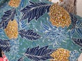 Leaf motif batik fabric