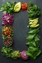 A picture of a letter made out of different types of vegetables, AI