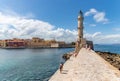 Lighthouse of Chania and Firka Venetian Fortress and Maritime Museum of Crete Royalty Free Stock Photo