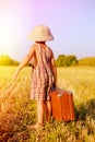 Picture of little boy wearing pith helmet and Royalty Free Stock Photo