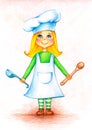 Picture of little cook with spoon and bailer