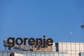Logo of Gorenje on their main office in Belgrade. Gorenje is a Slovenian manufacturer of white goods, domestic appliances