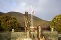 Picture of the Lonely Sailor statue on one of the overlooks of the Golden Gate Bridge in San Francisco, California. Hero statue. Royalty Free Stock Photo