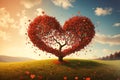 Lovely tree of love heart