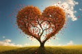 Lovely tree of love heart