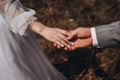Picture of man and woman with wedding ring Royalty Free Stock Photo