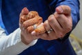 Picture of man and woman with wedding ring. Royalty Free Stock Photo