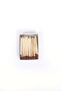 Picture of matches with brown head in a box Royalty Free Stock Photo
