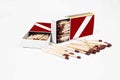 Picture of Matches with match box collection Royalty Free Stock Photo