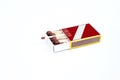 Picture of matches in the match box Royalty Free Stock Photo