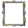 Picture metallic chrome frame with pattern
