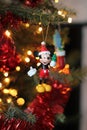 Mickey Mouse ornament in a Christmas tree Royalty Free Stock Photo