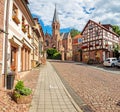 Picture of the Miltenberg city gate located non the main river bridge during daytime Royalty Free Stock Photo