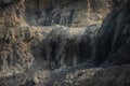 Picture of mining in a quarry with demolition equipment, industrial photography, mining and environmental destruction