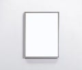 Picture Mockup. Metal Floating Frame on white Wall