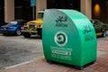 Picture of a modern recycling center located at the capital city of United Arab Emirates where citizens can easily recycle