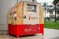 Picture of a modern recycling center located at the capital city of United Arab Emirates where citizens can easily recycle