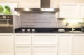 Picture of a modern white kitchen Royalty Free Stock Photo