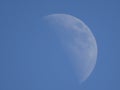 A picture of the moon by day