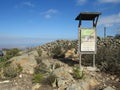 Informative sign in a natural park in the north of Chile