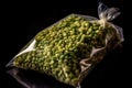 Picture Of Mung Beans In Plastic Bag. Generative AI