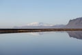 Panoramic Mountain Reflection snaefellsnes Royalty Free Stock Photo