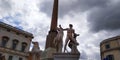 Dioscuri Statue in Quirinale Square, Rome, Italy Royalty Free Stock Photo