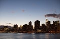 New York Skyline at dusk Royalty Free Stock Photo