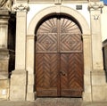 Picture of old beautiful door in daylight Royalty Free Stock Photo