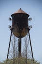 Old brown rusty water tower