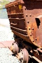 Old rusty mine cart Royalty Free Stock Photo