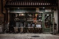 Shop in a street of the Bascarsija district of Sarajevo, with typical metal copper crafts being produced with ottoman techniques.