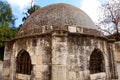 Dome of the chapel, opening at the Ethiopian monastery of Deir es-Sultan on the roof of the Church of the Holy Sepulchre, Jerusale Royalty Free Stock Photo