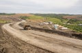 Open Pit Coal Mining, Aerial View, Borneo Indonesia.