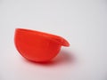 Picture of an orange plastic cap miniature Royalty Free Stock Photo