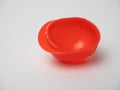 Picture of an orange plastic cap miniature Royalty Free Stock Photo